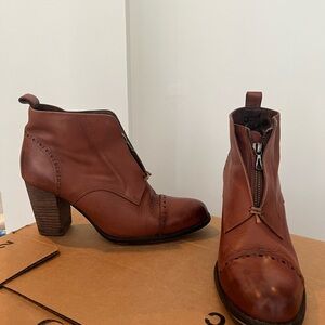 Brown Leather Ankle Boots